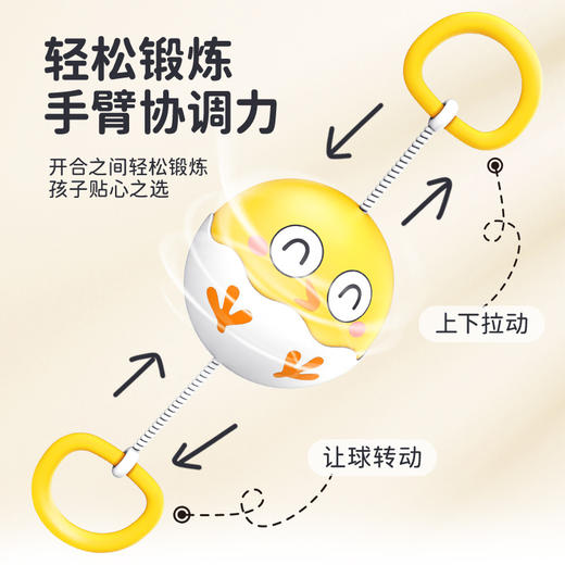 【9.9/2个超好玩的呼哨球】儿童闪光拉哨球拉线旋转口袋玩具 萌趣卡通造型手指锻炼解压玩具 商品图1