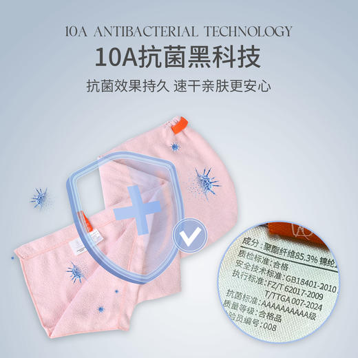 【2条装享6根发绳+浴花】盘易PANVIN速干科技干发帽/干发圈 商品图3