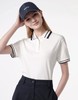 H哈吉S女士撞色翻领Polo衫短袖T恤 商品缩略图2
