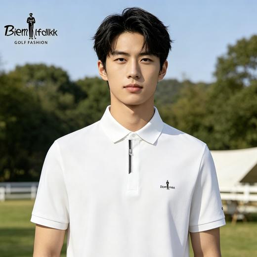 正品威海订单！经典两色比音勒芬男士商务休闲 POLO 衫 绿领标polo 商品图4