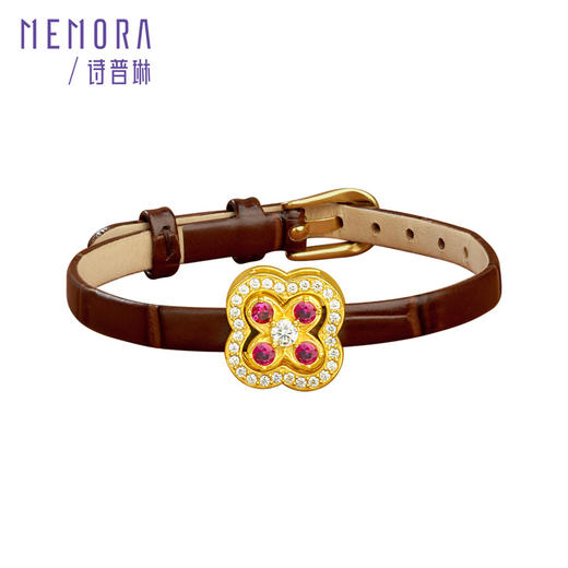 【新品首发】幸运520足金黄金四叶草吊坠转运珠 一物多戴女士礼物MEMORA诗普琳（线上专供）LP474001 商品图8