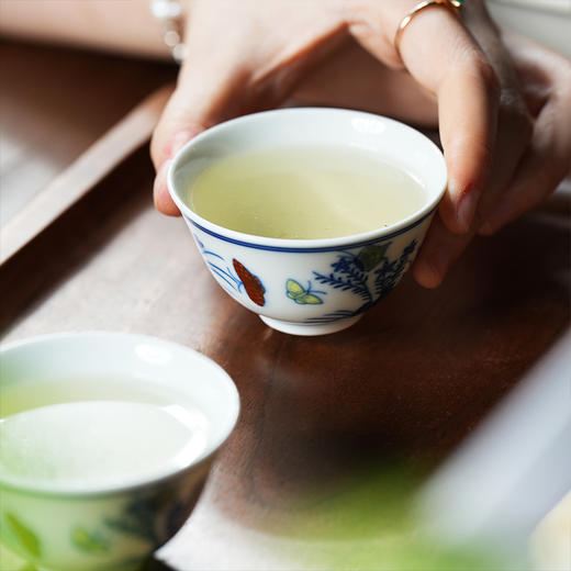 比鸡缸杯还火 摹古明成化斗彩三秋杯  高端礼品收藏 茶具 茶碗 茶杯 商品图2