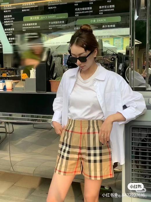 Bur巴宝莉女款棉质格纹短裤 商品图11
