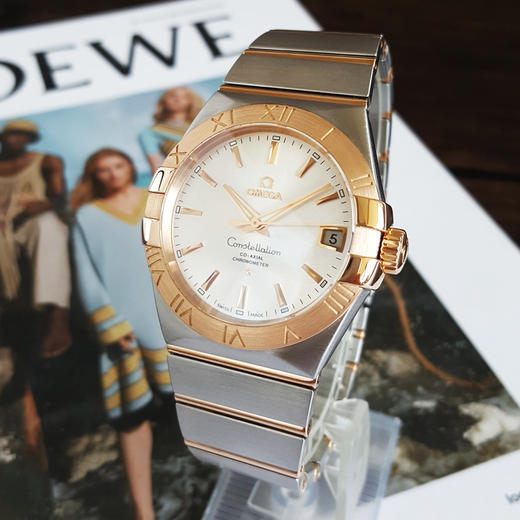 【95新】OMEGA 欧米茄123.20.38.21.02.001天文台认证同轴自动机械机芯日期显示38MM（男款）星座系列精钢/18K玫瑰金020526NJS02 商品图2
