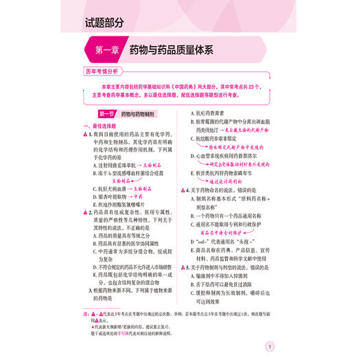 2026国家执业药师职业资格考试核心母题 药学专业知识(一)张芃 国家执业药师职业资格考试的考生系统复习使用 中国医药科技出版社 商品图4