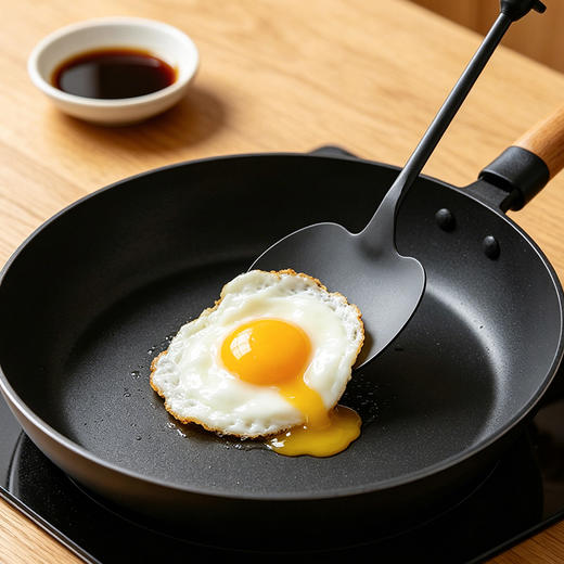 KEYIOW 可意欧窒化碳钢铲勺2件套 实木防烫铁勺 中式烹饪优选 商品图13