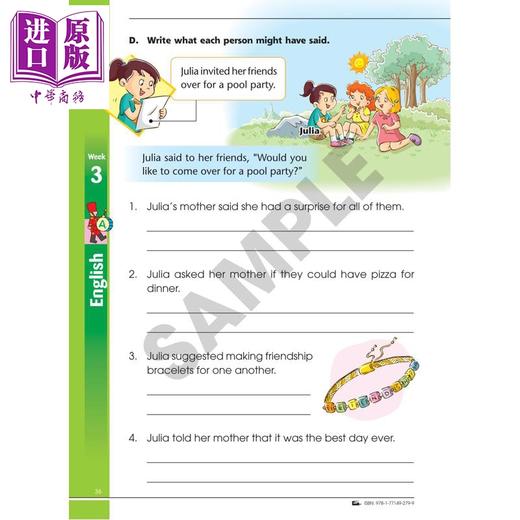 【中商原版】Canadian Curriculum SummerSmart Grades 3-4 加拿大课程暑假练习册3年级升4年级 英文原版进口图书英语数学科学 商品图4