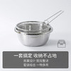 KEYIOW 不锈钢盆沥2件套  淘米沥油 煮面焯水轻松捞取 商品缩略图2