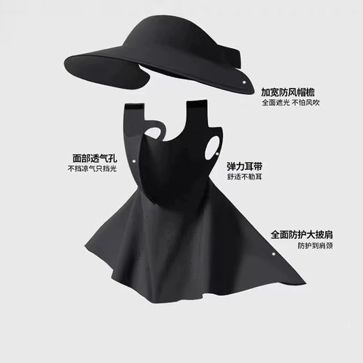 Formshea 二合一防晒帽檐面罩Z14（可拆卸，长、短款多色可选，送冰袖一对） 商品图4