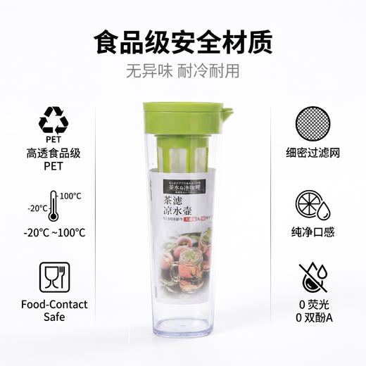 KEYIOW 可意欧冷萃凉水壶 冷泡花茶咖啡一键自制鲜饮 一壶多用 1000ml大容量 3色可选 商品图2