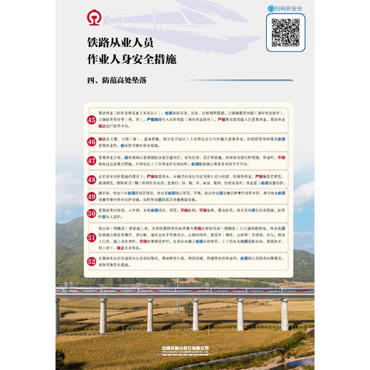 171131550铁路从业人员作业人身安全措施宣传挂图之四（防范高处坠落） 商品图0