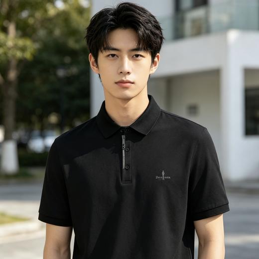 正品威海订单！经典两色比音勒芬男士商务休闲 POLO 衫 绿领标polo 商品图5
