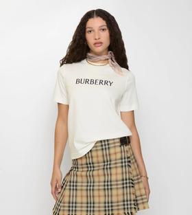 Bur 经典女士字母徽标装饰圆领T恤