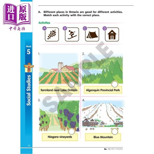 【中商原版】Canadian Curriculum SummerSmart Grades 2-3 加拿大课程暑假练习册2年级升3年级 英文原版进口图书英语数学科学 商品图1