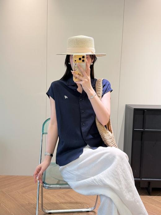 韩系轻氧呼吸感亚麻小飞袖衬衫 商品图8