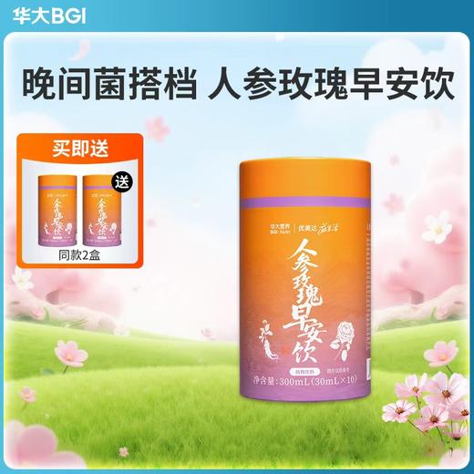 【人参玫瑰早安饮】华大营养镜脂益生元早安饮人参玫瑰饮料 商品图0