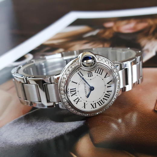 【95新】CARTIER 卡地亚W69010Z4石英机芯28MM（女款）蓝气球系列精钢300426AK31 商品图5