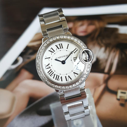 【95新】CARTIER 卡地亚W69010Z4石英机芯28MM（女款）蓝气球系列精钢300426AK31 商品图4