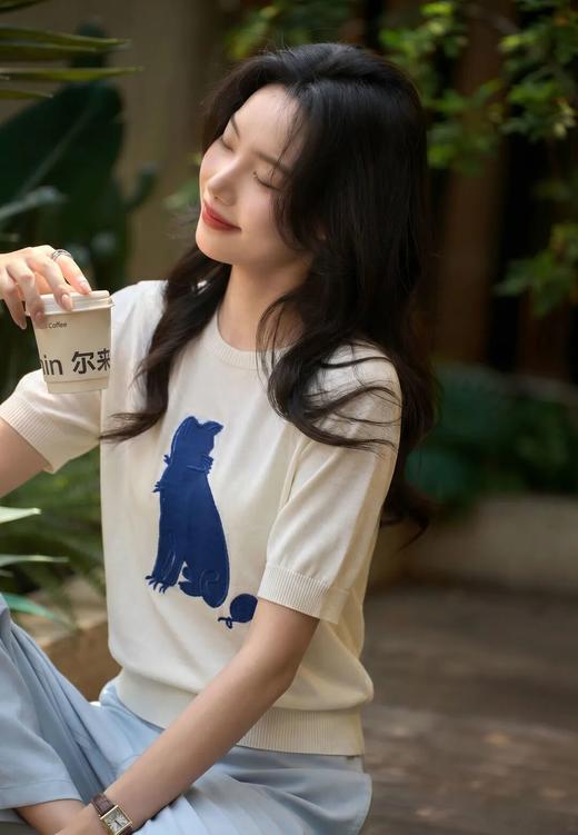 Sonia life软萌猫咪亚麻针织短袖 | 它把温柔、俏皮和高级感织在了一起，显瘦不挑身材，高级不张扬【3-5天发货】 商品图4
