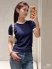 Y&S|圣羅 撞色刺绣Logo徽标女版圆领T恤 商品缩略图1