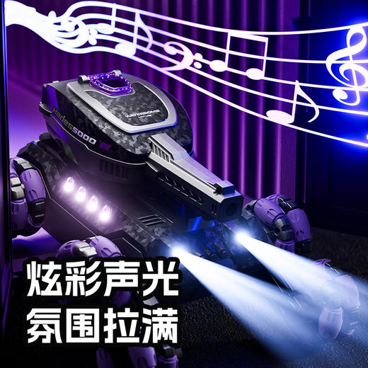 六一儿童节礼物 八轮特技遥控发射水弹坦克 手势感应 越野车 儿童玩具坦克 四驱遥控对战 一键演示 商品图4