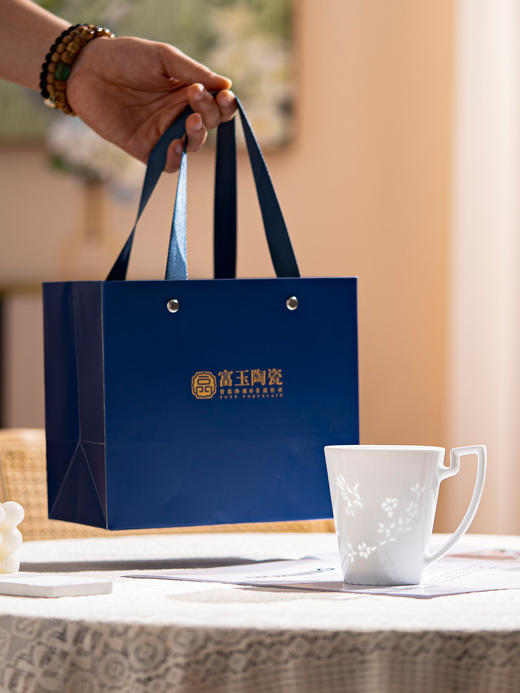 WENO°丨富玉陶瓷马克杯家用超级好看的喝水杯子漂亮办公室个人专用咖啡杯 商品图6