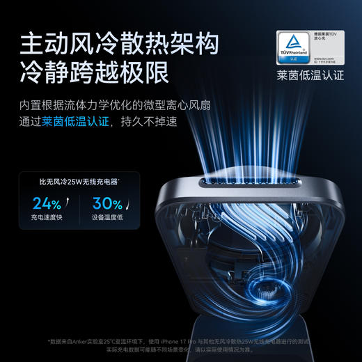 【新品】Anker安克 Prime 三折叠风冷无线充 A25N1 商品图6