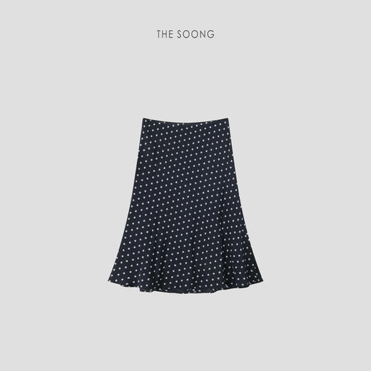 THESOONG|"法式优雅"100%桑蚕丝垂坠感波浪边A字鱼尾半裙9084 商品图4
