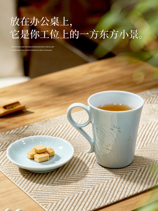 WENO° |  富玉漂亮高颜值陶瓷水杯华夏兰韵马克杯景德镇家用喝水杯子伴手礼生日礼物 商品图0
