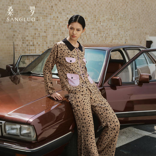 甜酷豹纹』桑罗真丝睡裙100%桑蚕丝女吊带裙可外穿家居服2026新款 商品图6