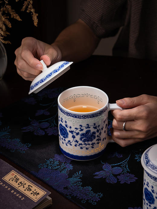 富玉丨 富玉陶瓷景德镇青花瓷茶杯高端个人专用2026新款年轻人办公室泡茶 商品图2