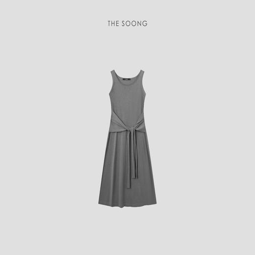 THESOONG|"天然凉感"天丝汉麻混纺腰侧系带显瘦背心裙8486 商品图4