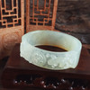 【天然正品】A货翡翠 天然贵妃细腻无裂61.5号冰种飘黄雕双貔貅抱财翡翠手镯 030526TJ14 商品缩略图5