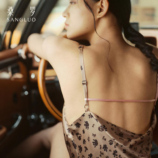 甜酷豹纹』桑罗真丝睡裙100%桑蚕丝女吊带裙可外穿家居服2026新款 商品图2
