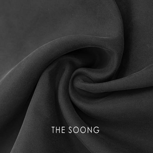 THESOONG|"奢感垂顺"100%桑蚕丝侧边条纹阔腿长裤8634 商品图4