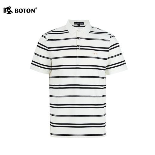 波顿男装夏季横条纹POLO衫 翻领短袖透气 日常休闲款MT085226 商品图6