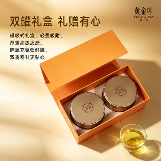 竹叶青茶业出品黄金叶黄茶茶叶特级双罐装160g茶叶礼盒川茶伴手礼 商品图4