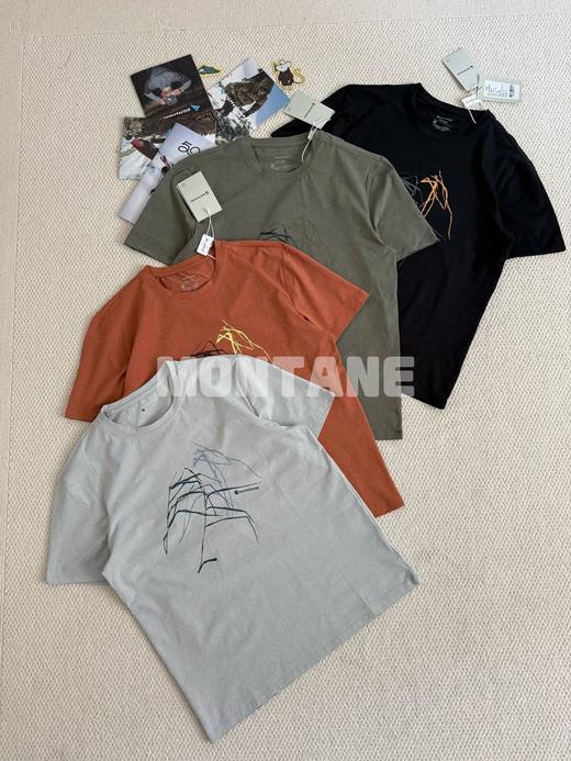 盟泰恩Abstract Mountain户外通勤休闲有机棉男款短袖T恤 商品图3