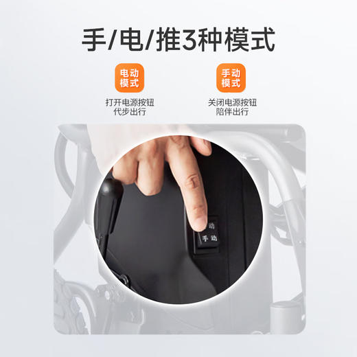 鱼跃电动轮椅车折叠轻便老年人专用残疾人智能全自动代步车D130TL 商品图3