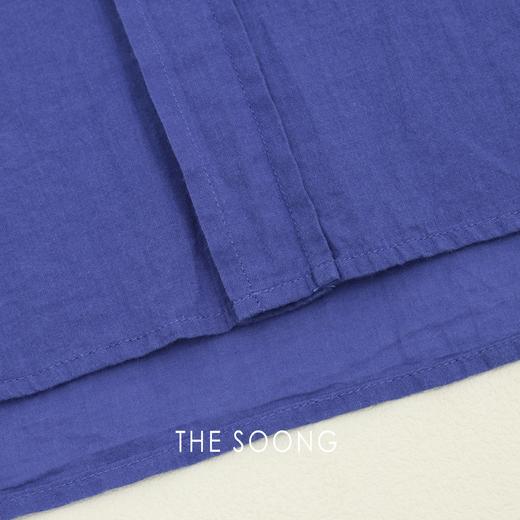 THESOONG|"轻薄透气"纯棉洗水磨毛工艺克莱因蓝长袖衬衫9083 商品图2