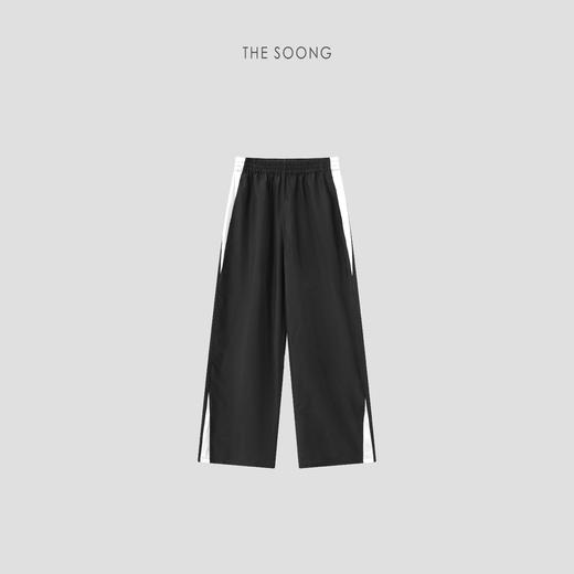 THESOONG|"奢感垂顺"100%桑蚕丝侧边条纹阔腿长裤8634 商品图2