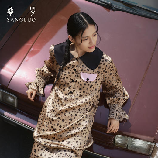 甜酷豹纹』桑罗真丝睡裙100%桑蚕丝女吊带裙可外穿家居服2026新款 商品图10