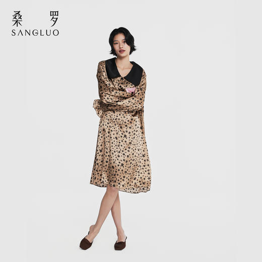甜酷豹纹』桑罗真丝睡裙100%桑蚕丝女连衣裙可外穿家居服2026新款 商品图6