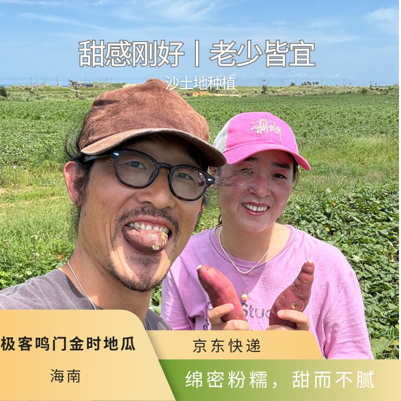 极客鸣门金时地瓜丨生态种植，甜度适中，控糖可吃；肉质绵密细腻，两头略带红薯丝，口感自然。高温环境偶尔轻微发芽，不影响食用，介意慎拍！⭐️京东快递