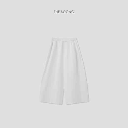 THESOONG|"凉感透气"100%匹马棉柔光肌理分割剪裁阔腿裤9082 商品图5