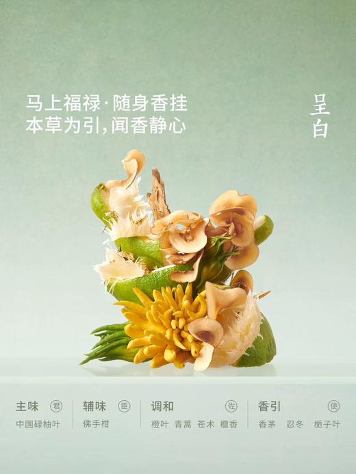 【徐悲鸿美术馆联名】呈白马上福禄香挂件汽车载香薰包挂 商品图1