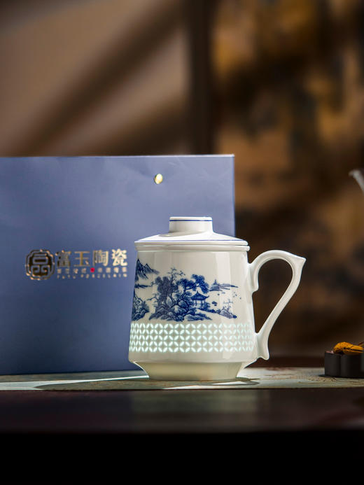 富玉 丨富玉陶瓷景德镇茶杯高端个人专用2026新款玲珑办公室泡茶杯一人饮 商品图4