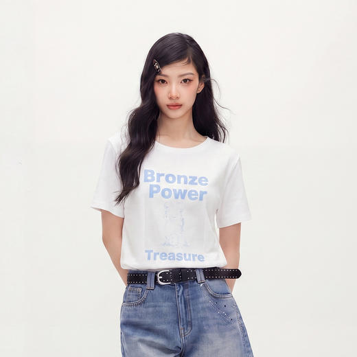 商场同款|森马国博衍艺联名系列短袖T恤女夏印花扭结2026新款上衣 商品图1