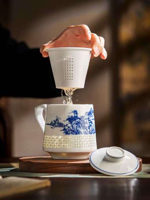 富玉 丨富玉陶瓷景德镇茶杯高端个人专用2026新款玲珑办公室泡茶杯一人饮 商品图0