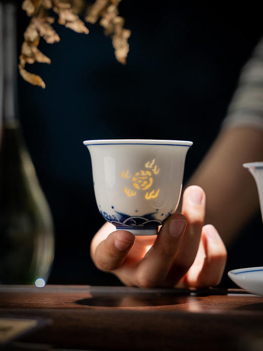 富玉丨 富玉景德镇非遗茶盏茶具套装瓷器盖碗泡茶杯礼盒装开业父亲节送礼 商品图2